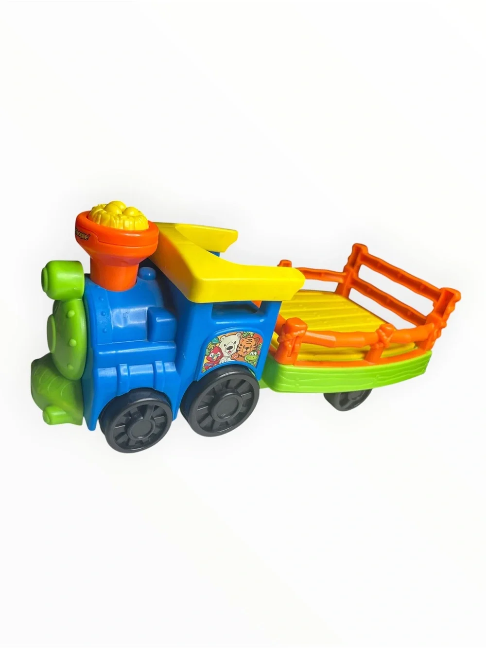 Fisher-Price Little People Bright Blue and Green Toy Train